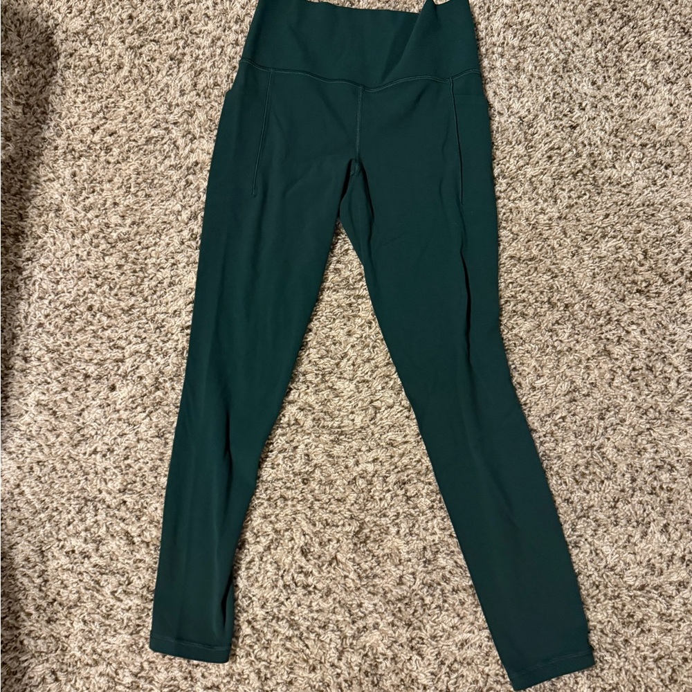 Athleta Salutation Stash Forest Green Leggings